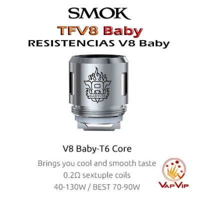 Resistencias TFV8 BABY by Smok