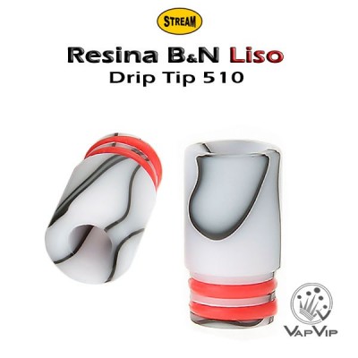 Drip Tip Resin White and Black 510