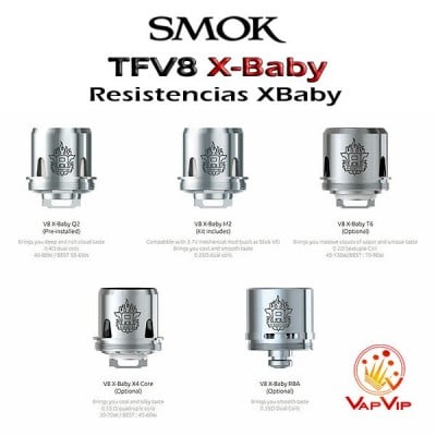 Resistencias TFV8 X-Baby by Smok