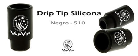 Comprar en España Drip Tip Negro 510 de Silicona