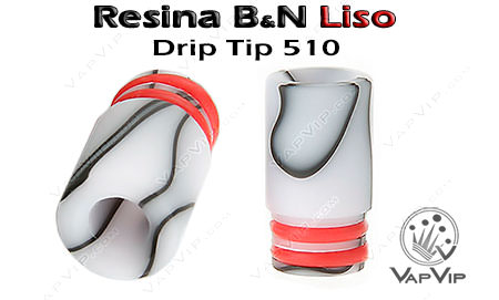 Drip Tip Resina Blanco y Negro 510 boquilla comprar en España