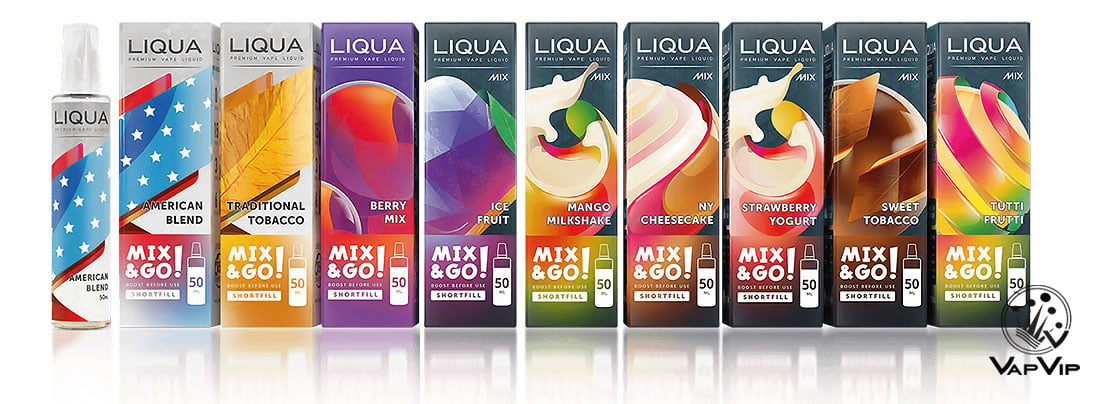 Eliquido 10ml LIQUA MIX & GO e-liquids en España