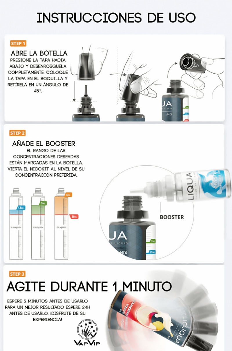 Eliquido 10ml LIQUA MIX & GO e-liquids en España