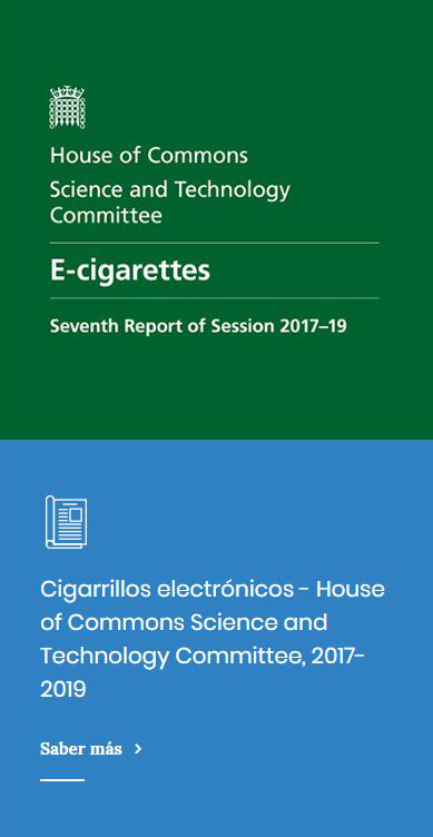 Cigarrillos electrónicos - House of Commons Science and Technology Committee 2017-2019