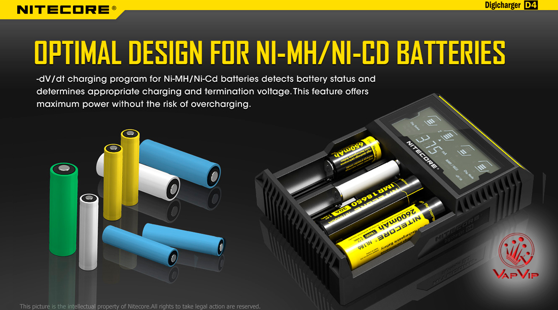 Nitecore Digicharger D4 Intellicarger Universal Battery Charger