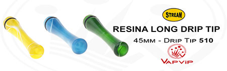 Drip Tip 510 Acrylic Resin Long 45mm