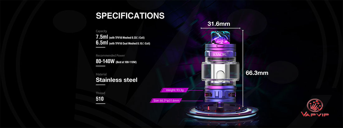 TFV18 Atomizador by Smok España