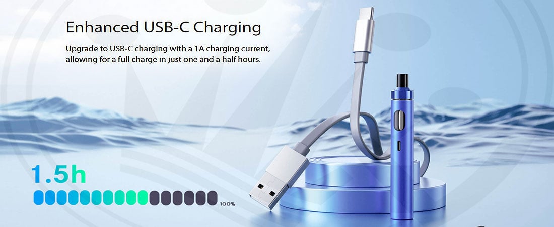 Fast charging with USB-C eGo AIO2 Kit by Joyetech