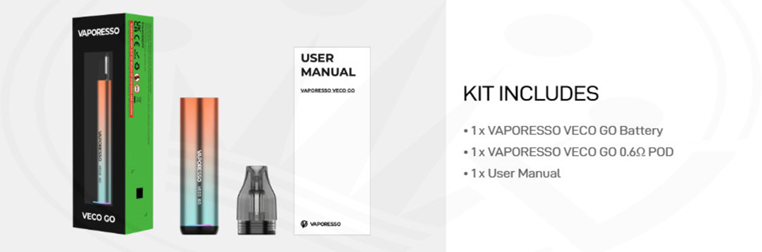 Contents Vaporesso VECO GO Kit