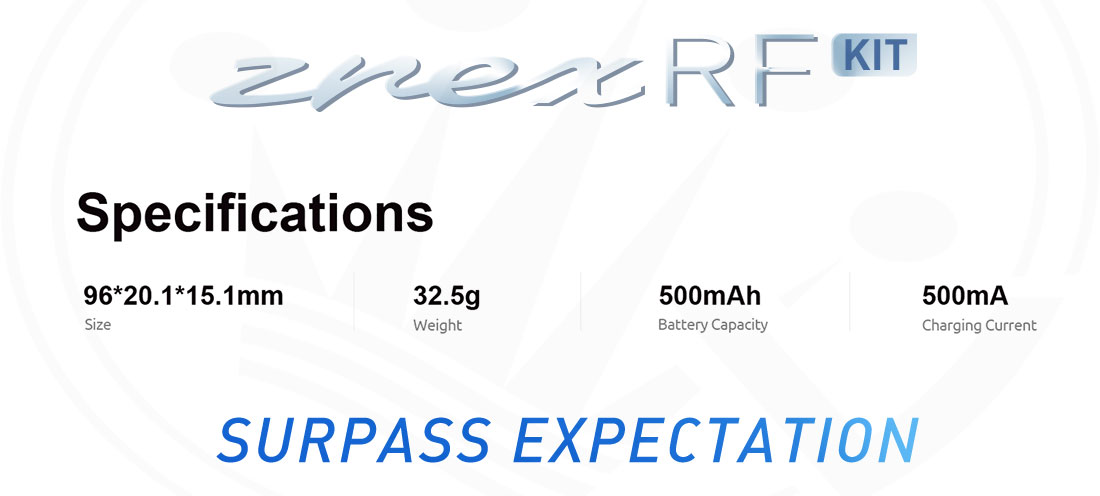 Zrex RF Pod Kit Smok Specifications 