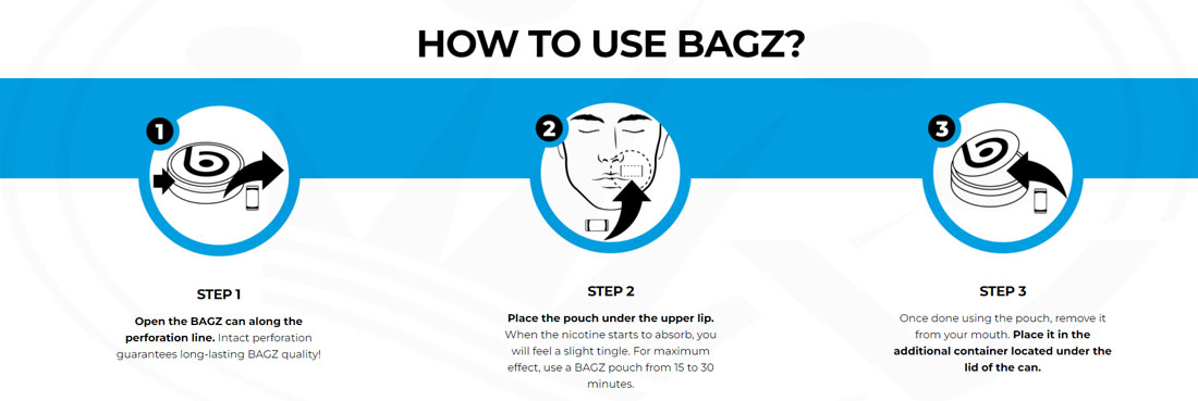 Cómo usar BAGZ bolsas de nicotina