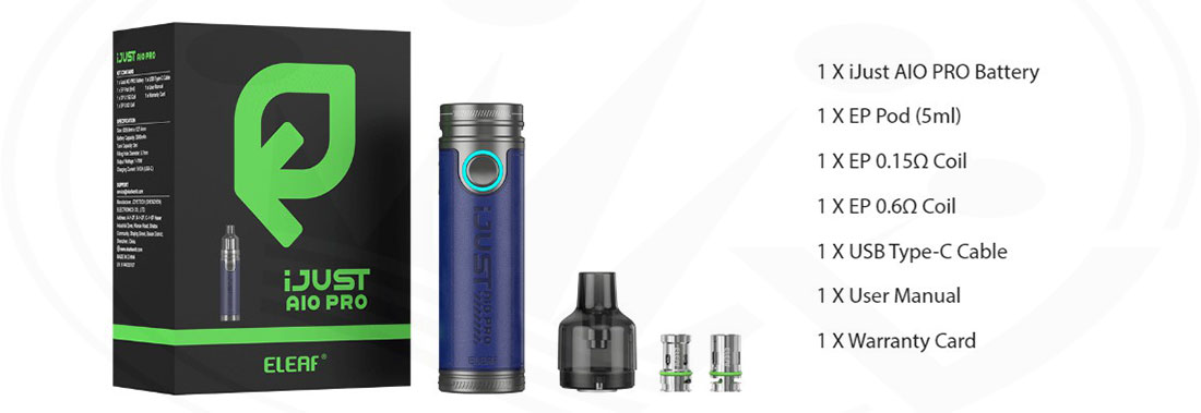 Contenido iJust AIO PRO Kit Eleaf 