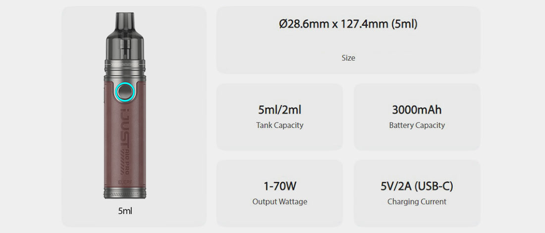 Technical Specifications iJust AIO PRO Kit Eleaf