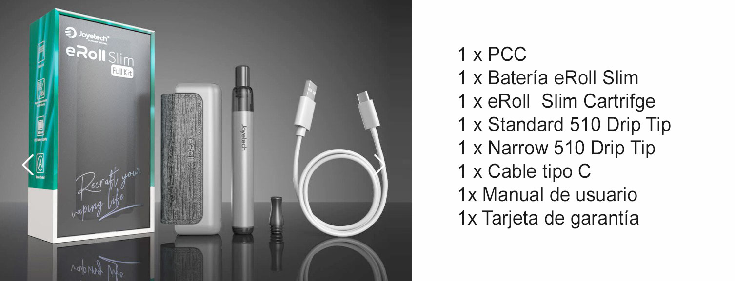Contents eRoll SLIM Kit Joyetech