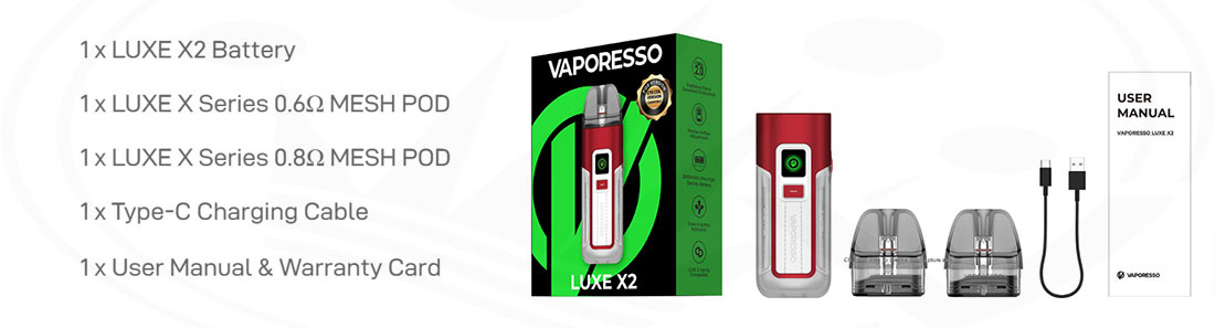 Contents Luxe X2 Vaporesso