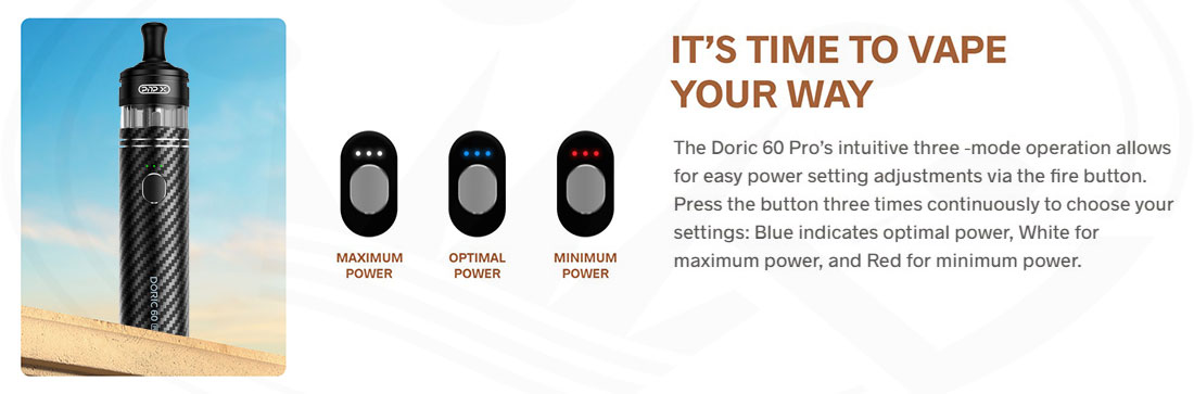Power Adjustment DORIC 60 PRO Voopoo