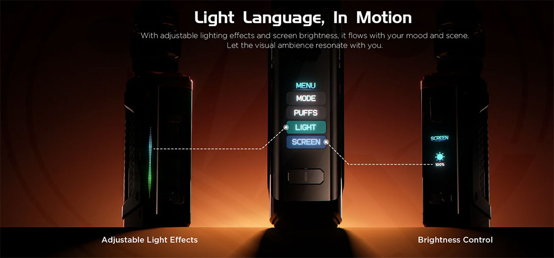 VOOPOO Vinci Spark 100 Mod Pantalla TFT con iluminación dinámica