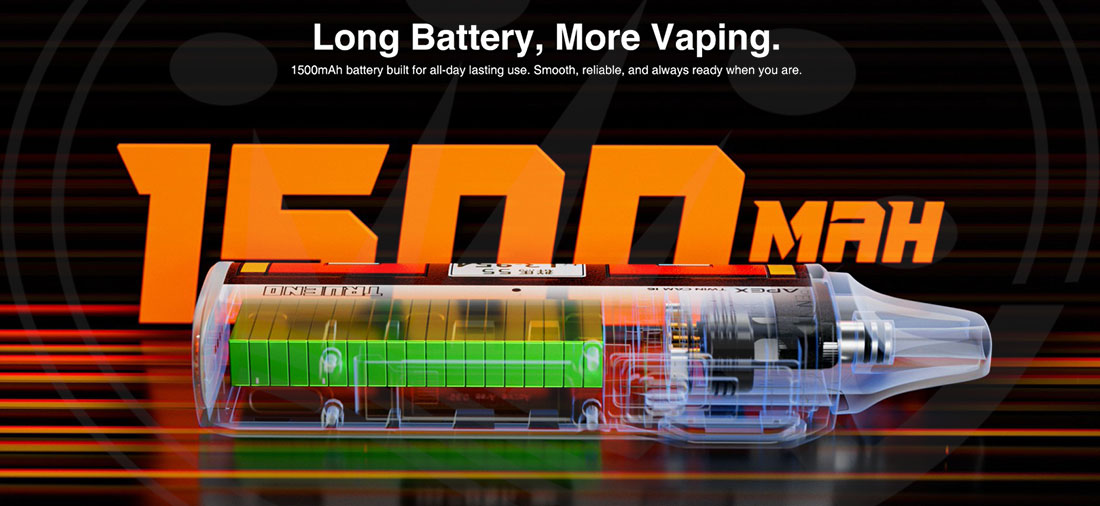Built-in 1500mAh battery