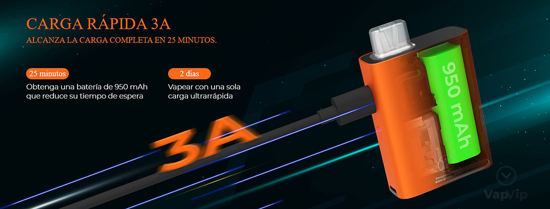Carga ultrarrápida de 3A del Havok R Pod Uwell